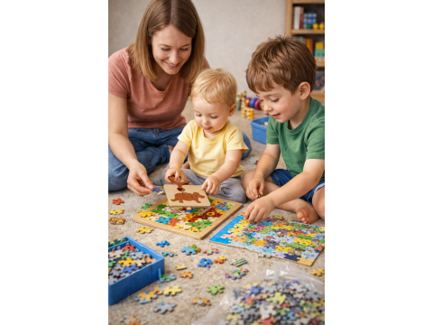 Как и когда учить детей собирать пазлы