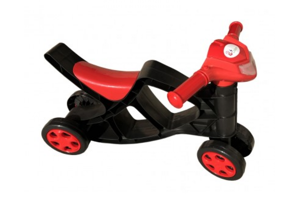 Детский беговел Минибайк 0136/02 черный с красным