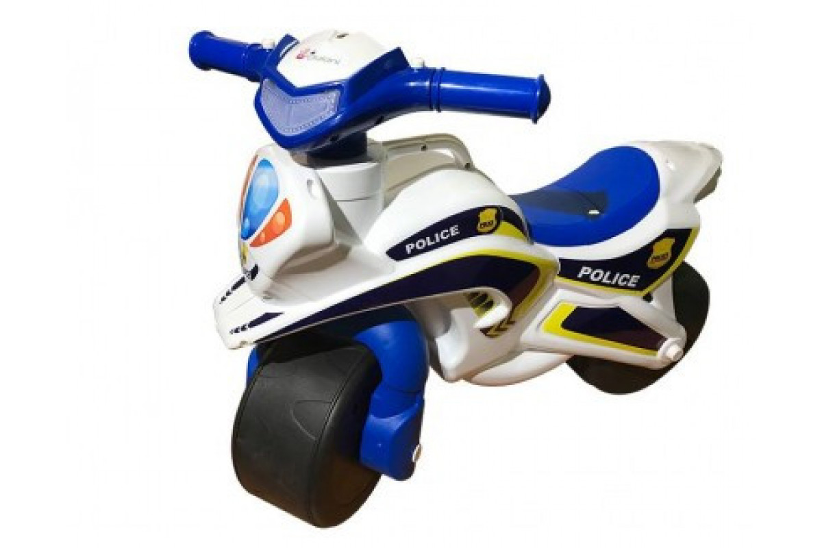 Детский беговел байк ПОЛИЦИЯ 0138/510 с широкими колесами