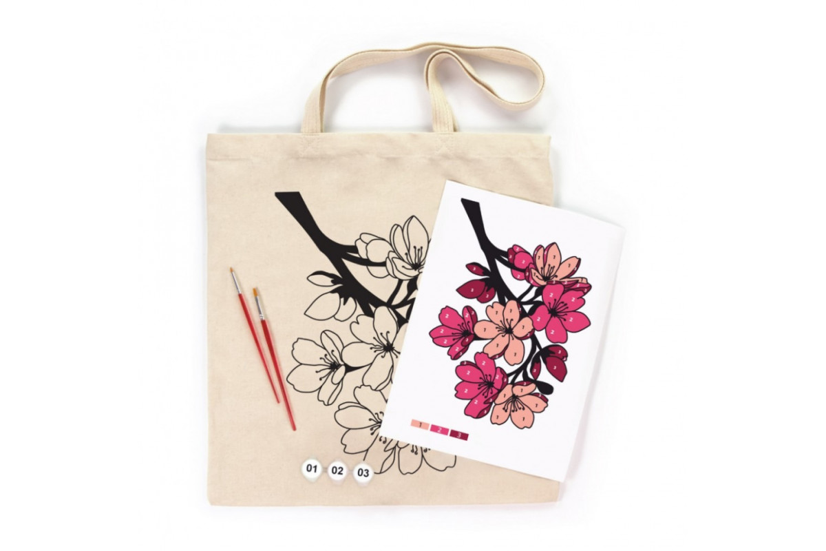 Набір для творчості екосумка-розмальовка "Flowers" N0003653, 38х42 см