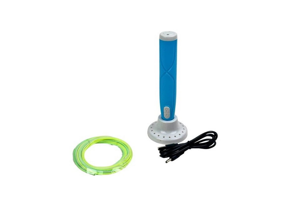 Набір для творчості 3D ручка AK 0011(Blue) 17 см, 9 трафаретів