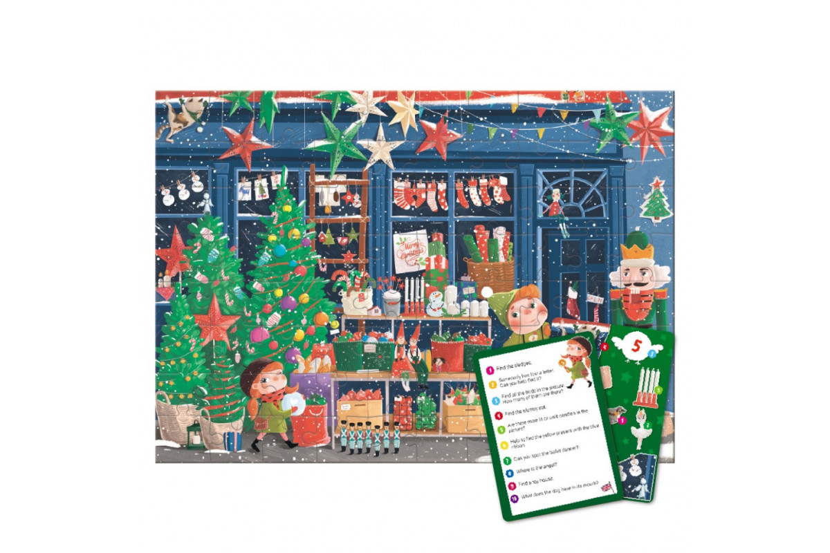 Детский пазл Ищи и находи "Зимние праздники" DoDo Toys 300663, 80 элементов