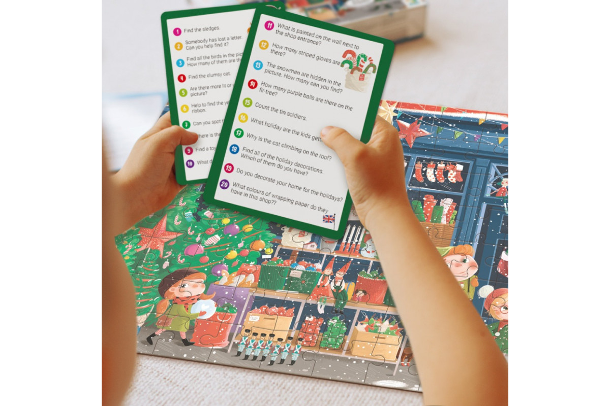 Детский пазл Ищи и находи "Зимние праздники" DoDo Toys 300663, 80 элементов