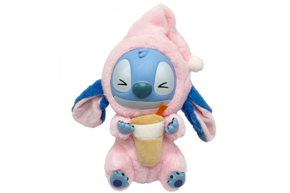 Детская мягкая игрушка-брелок "Стич с колпаком" STITCH(Pink) 26 см