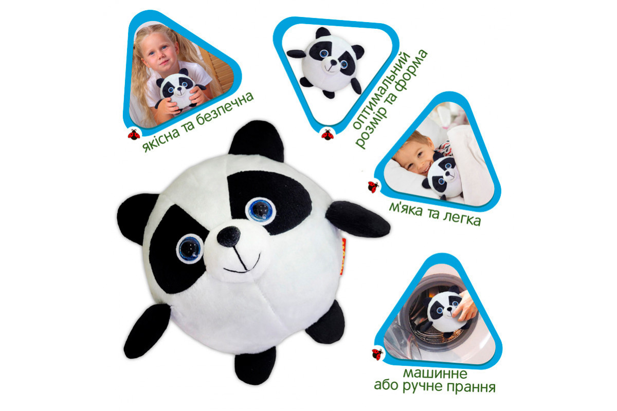 Игрушка мягконабивная Круглик Панда МС 080501-13