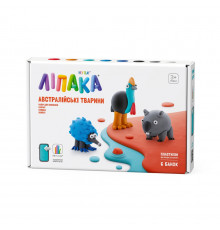 Набор самозатвердевающего пластилина Австралийские животные: казуар, ехидна, вомбат ЛИПАКА 60051-UA0