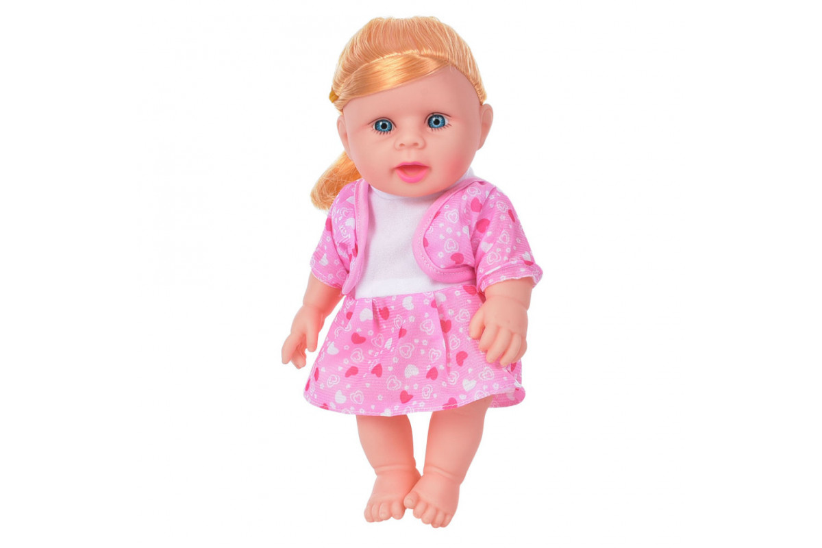 Детская кукла с бутылочкой 396M, 29 см Белый
