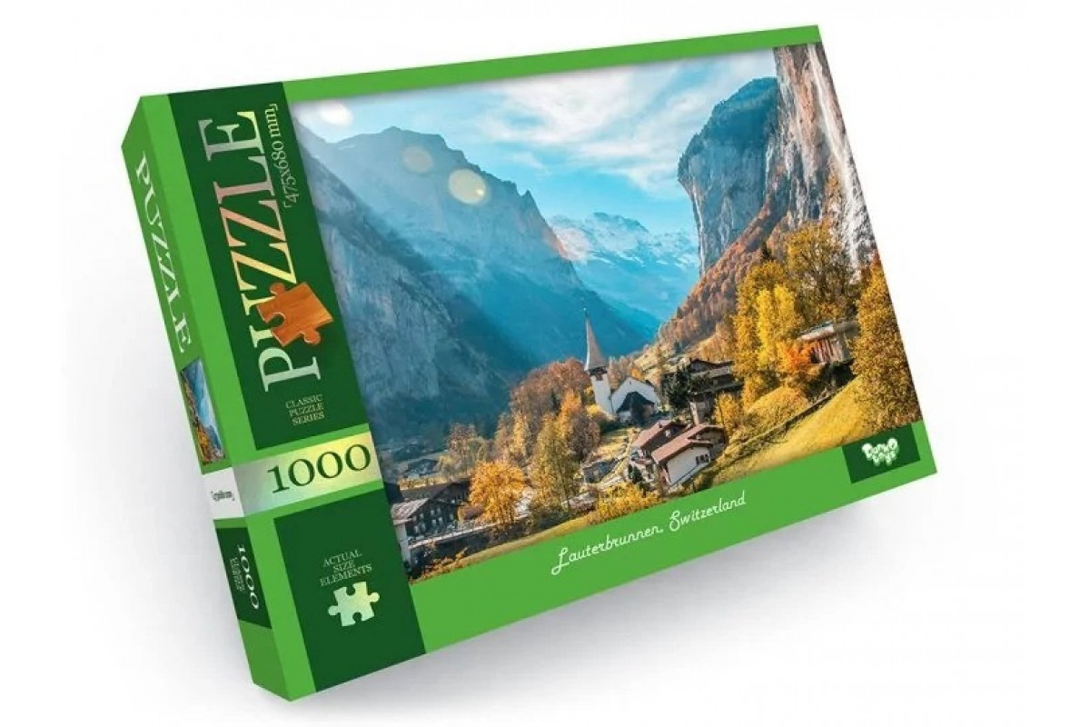 Пазл "Lauterbrunnen, Switzerland" Danko Toys C1000-12-07, 1000 эл.