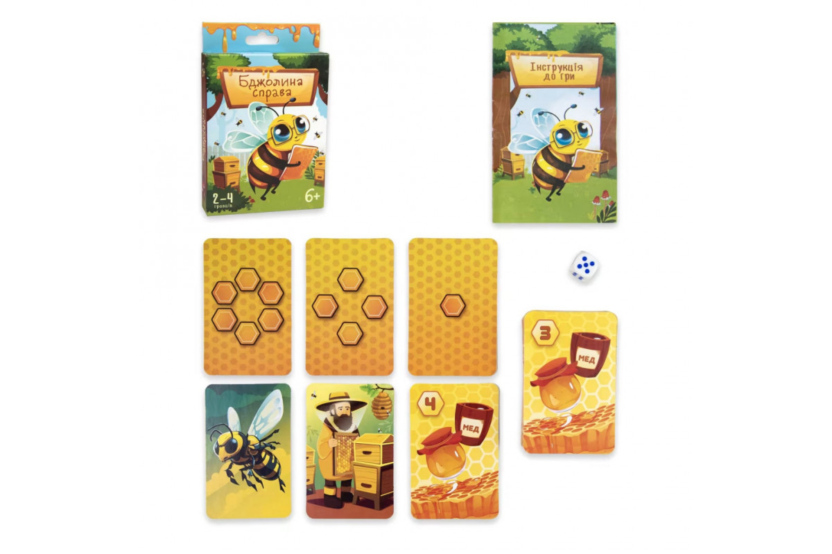 Карточная настольная игра «Пчелиное дело» 30785 на украинском языке 42 карточки