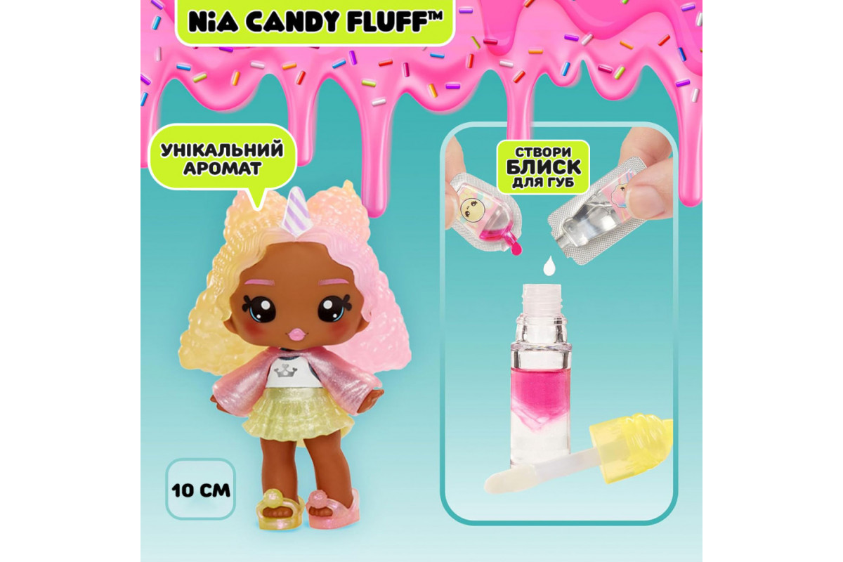 Игровой набор с куклой и блеском для губ Ния Кэнди Yummiland 525462