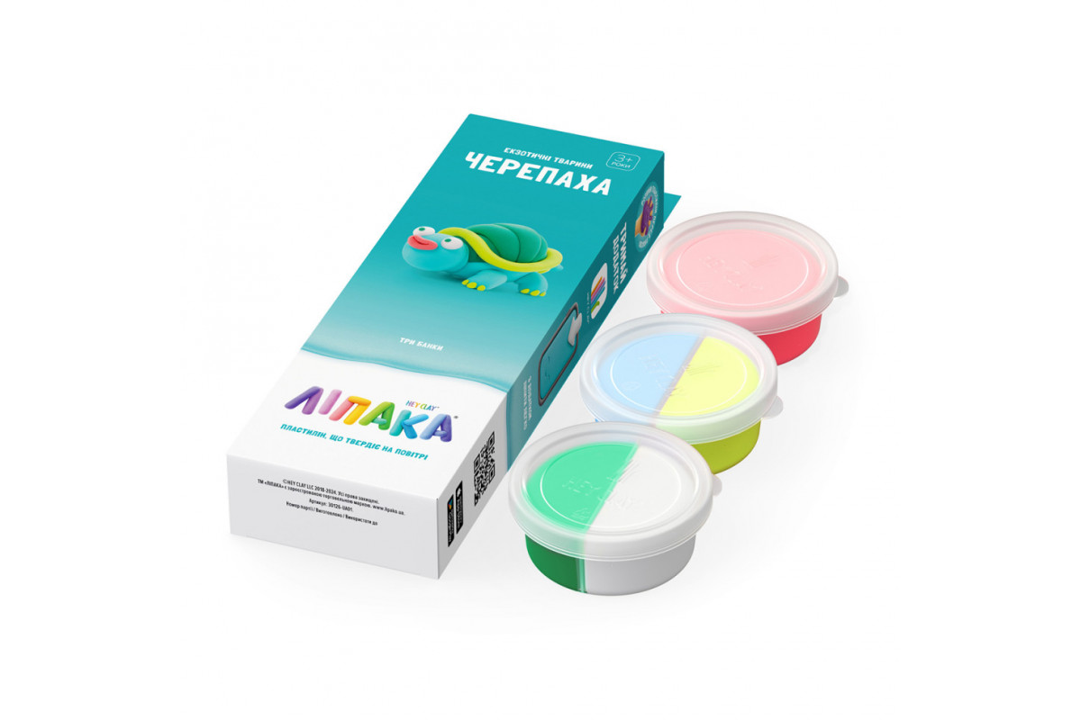Набір пластиліну, що самостійно твердіє Черепаха ЛІПАКА 30126-UA01