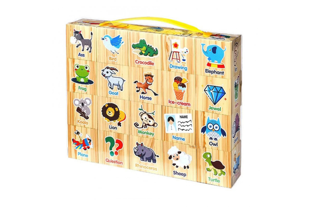 Дитячий ігровий набір кубиків "Тварини" K13806 в наборі 20 штук