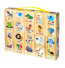 Детский игровой набор кубиков "Животные" K13806 в наборе 20 штук