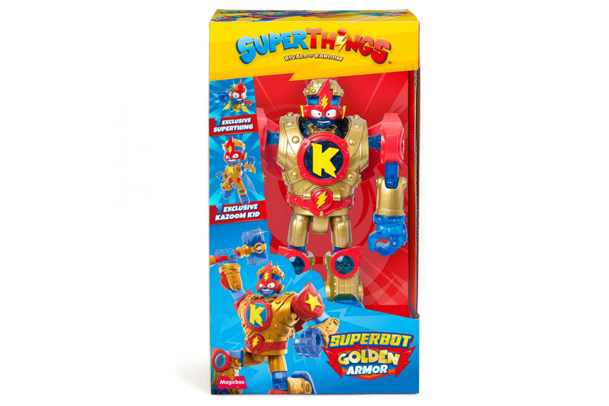 Игровой набор Супербот Голден Армор SuperThings S PSTSP116IN90 робот, казум-кид, фигурка