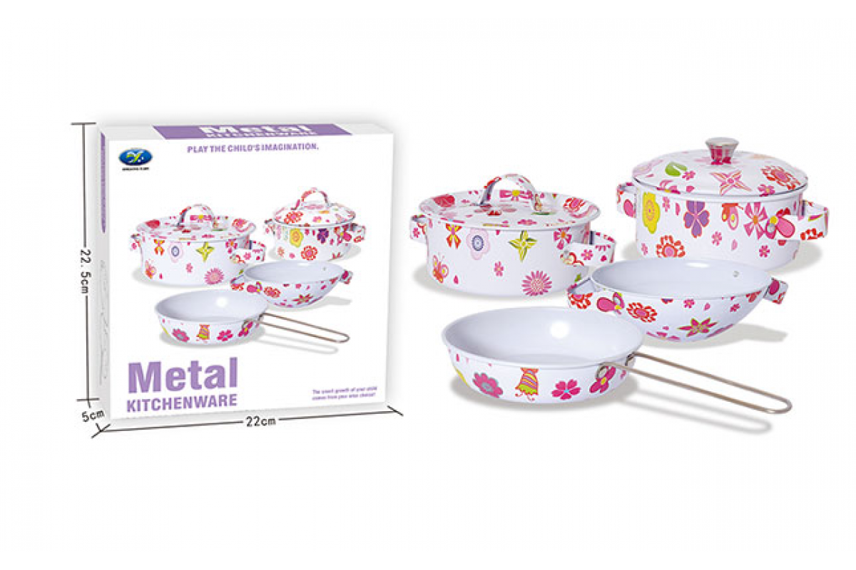 Дитячий набір посуду "Kitchenware" 620-B5(White) каструля, пательня