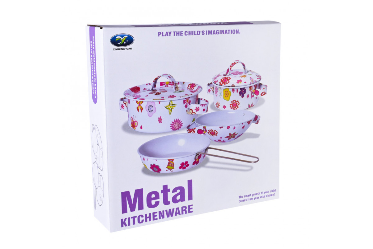 Дитячий набір посуду "Kitchenware" 620-B5(White) каструля, пательня
