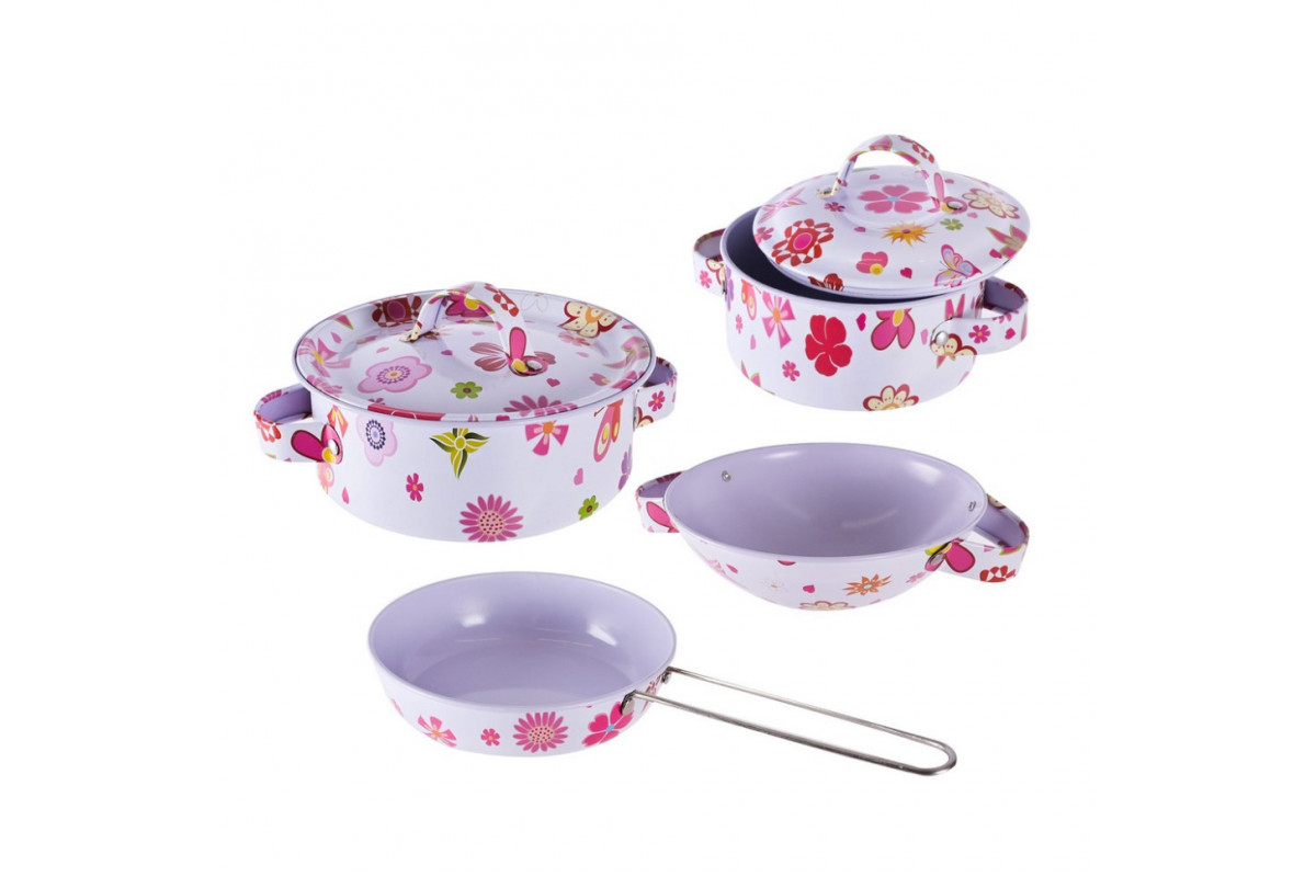 Дитячий набір посуду "Kitchenware" 620-B5(White) каструля, пательня
