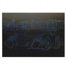 Гравюра А4 "Спорткар" ГрА4-4с эконом вариант в пакете 29,7х21 см
