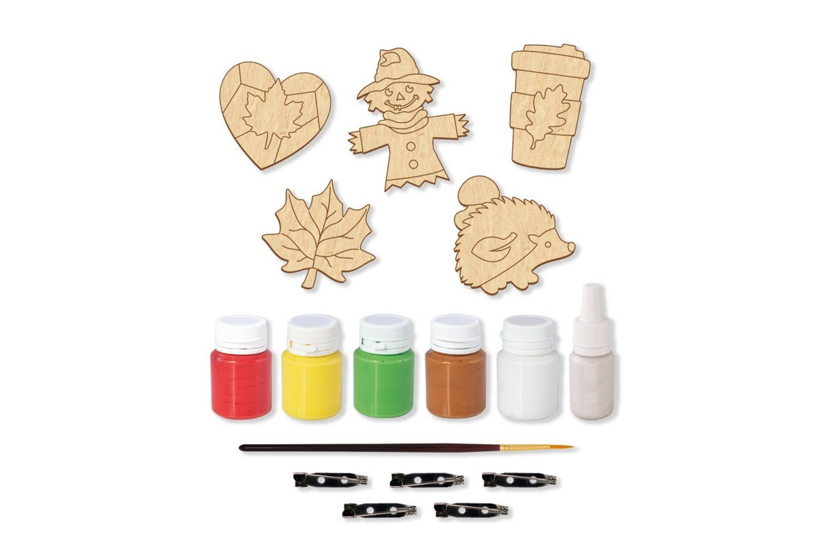 Набір заготовок для створення значків "Осінній вайб" FDCKW-061