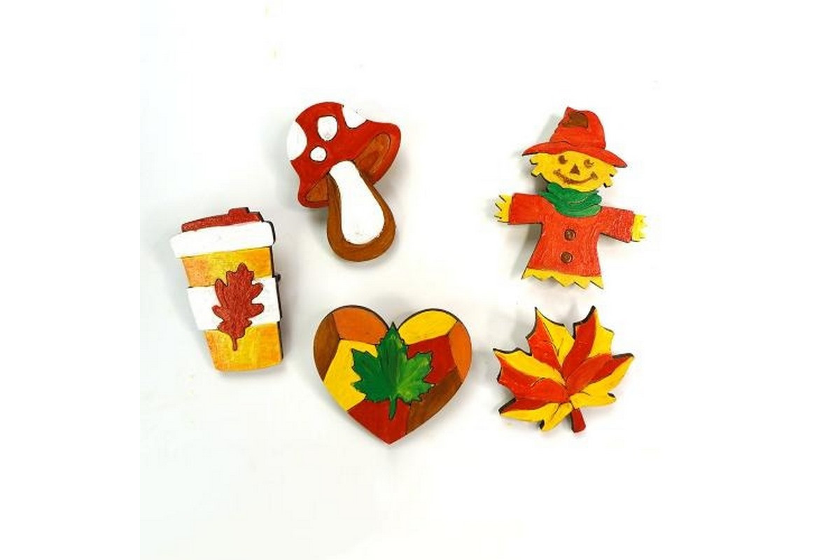 Набір заготовок для створення значків "Осінній вайб" FDCKW-061