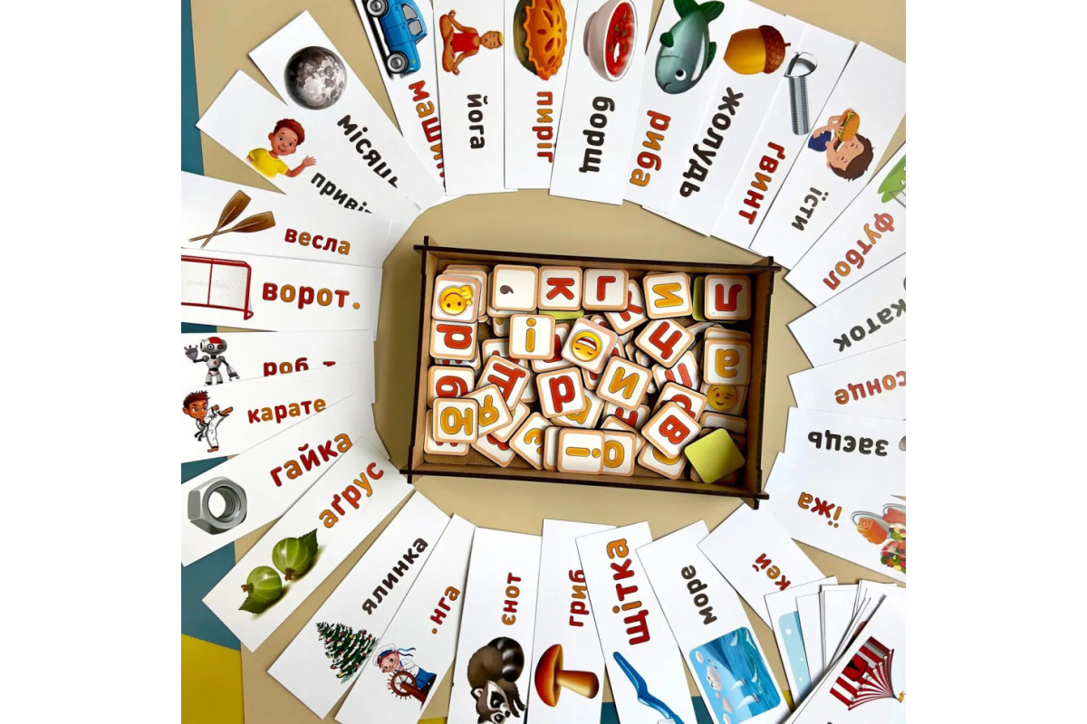 Планшет для девочек "Собери слово по картинке" Ubumblebees (ПСД199-УКР) PSD199-UKR на украинском языке