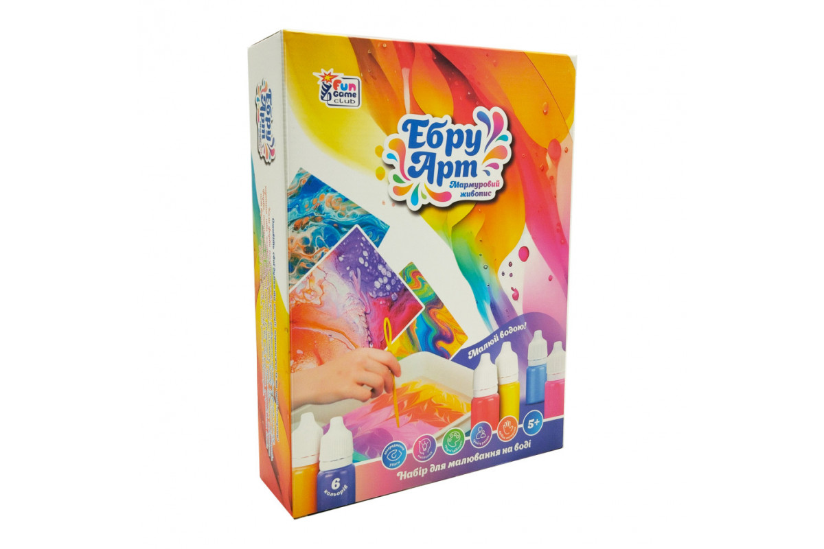 Дитячий набір для творчості в техниці Ебру 62742, 6 пігментів