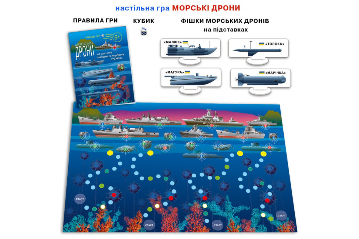 Настольная игра для всей семьи "Морские дроны" 81428 патриотическая