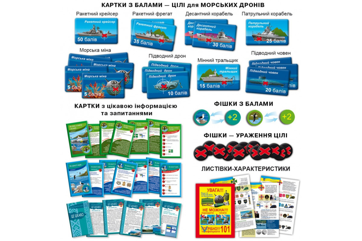 Настольная игра для всей семьи "Морские дроны" 81428 патриотическая