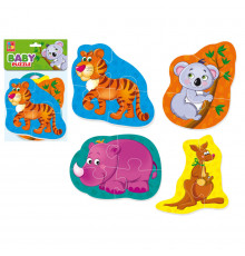 Мягкие бейби пазлы "Тигрёнок и друзья" VT1106-72 Укр