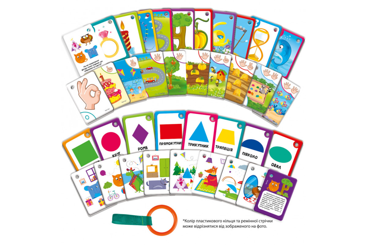 Набор обучающих карточек "Цифры и фигуры" Vladi Toys VТ2000-11 укр