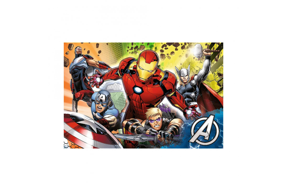 Дитячі пазли SUPER МАХІ Marvel "Разом сильніше" Trefl 41007 24 елементи, з розфарбовкою