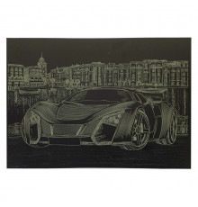 Гравюра А4 "Спорткар" ГрА4-4з эконом вариант в пакете 29,7х21 см