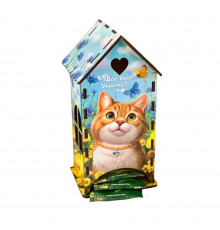 Чайный домик "Рыжий котик" Ubumblebees (ПСФ156) PSF156 деревянный