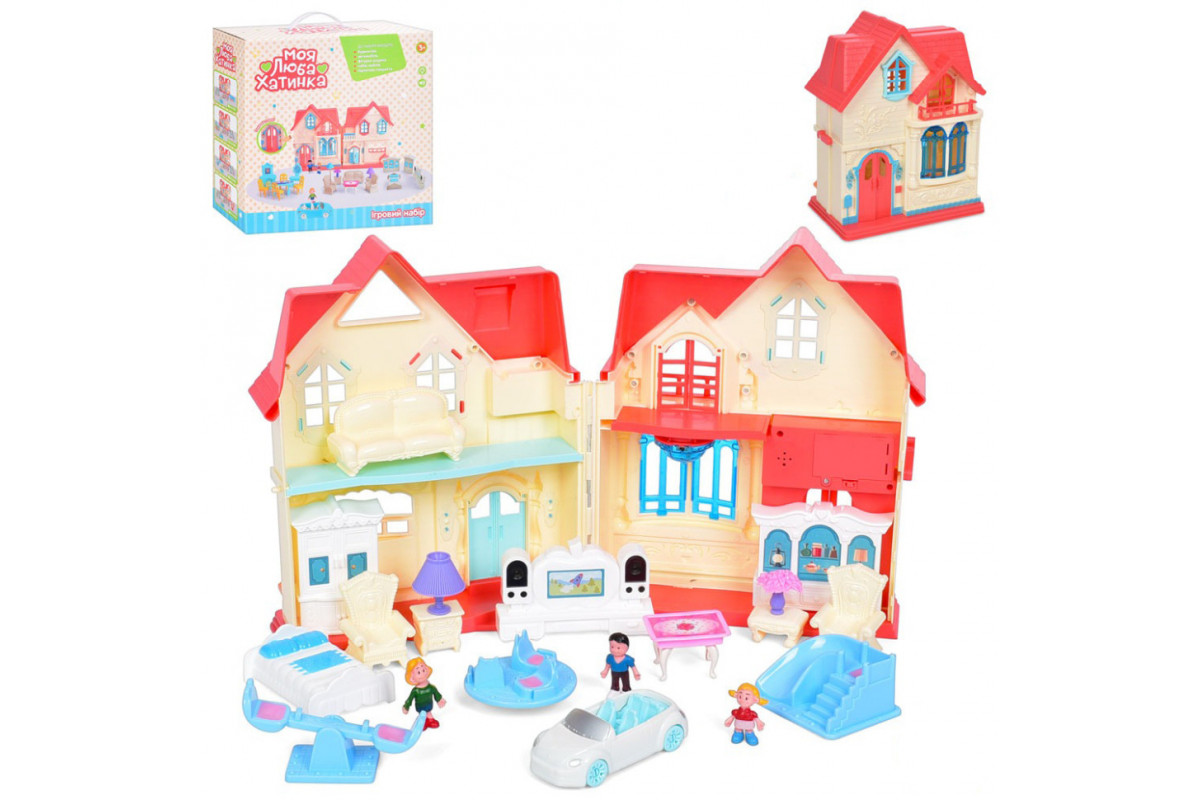 Детский игровой домик "Мой любимый домик" WD-932C, мебель, звук, свет