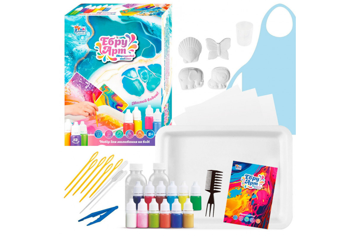 Дитячий набір для творчості в техниці Ебру 94133, 4 гіпсових фігурки