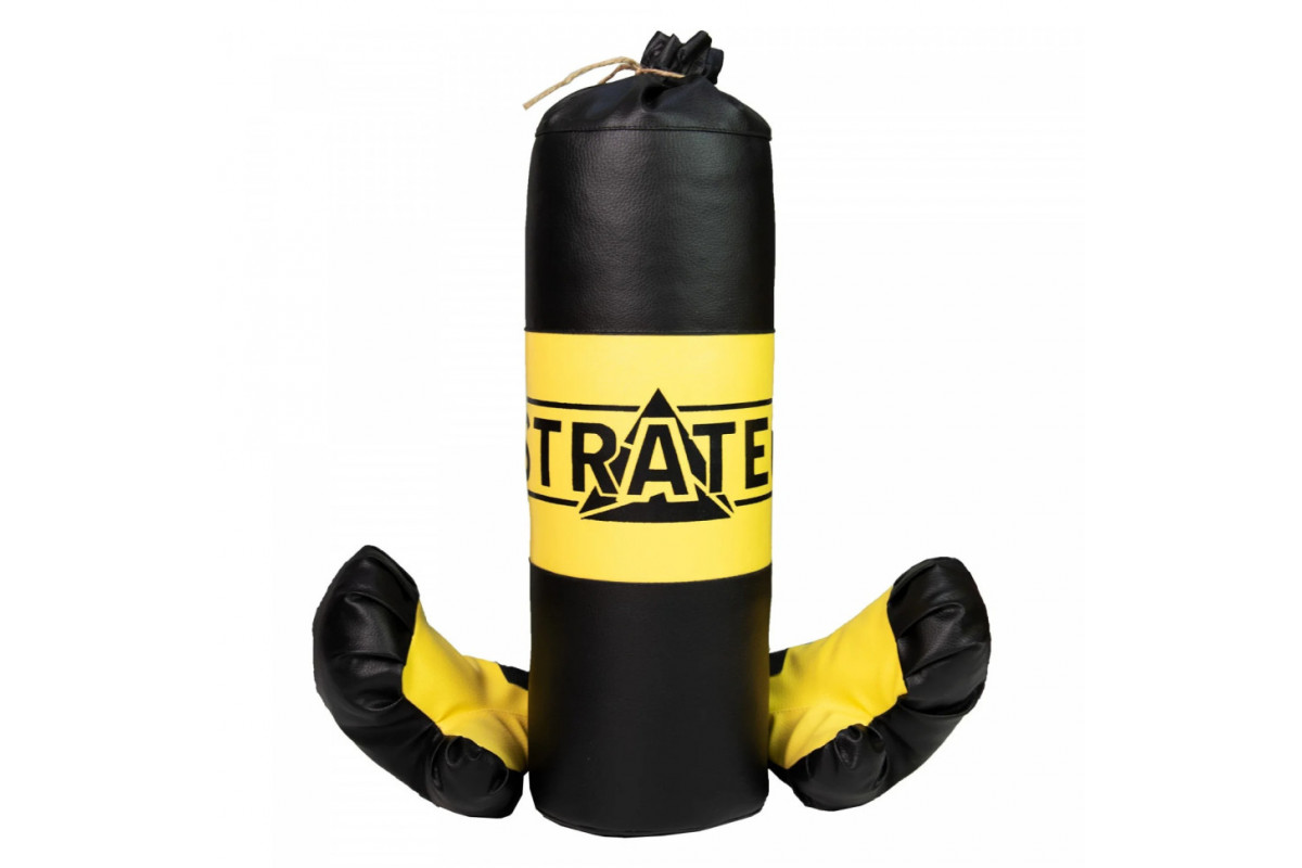 Боксерський набір "Жовто-чорний" Strateg 2071ST Маленький