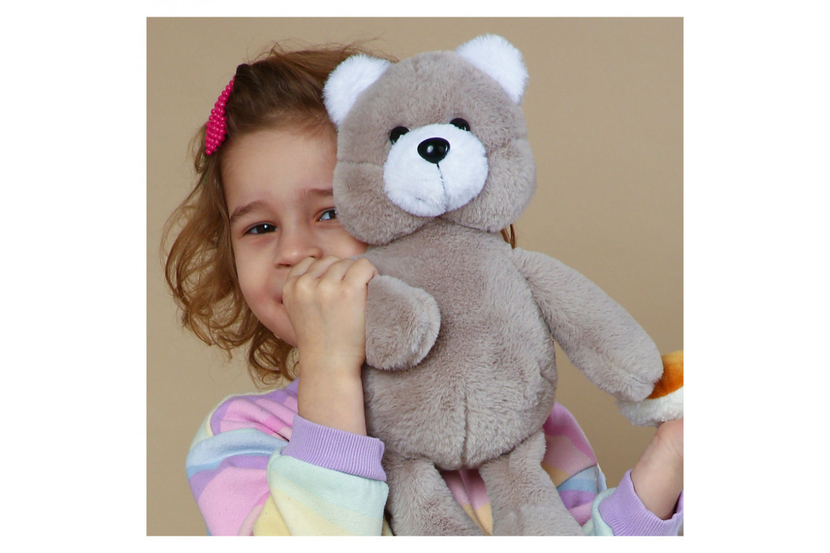 Игрушка мягконабивная пушистый Мишка МС 080501-11 35 см