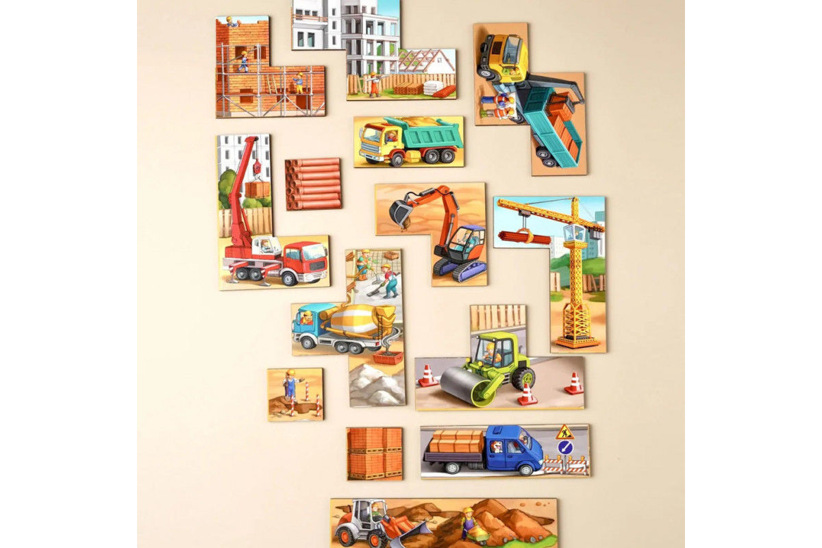 Дерев'яний тетріс великий "Будівельний майданчик" (ПСД127) PSD127