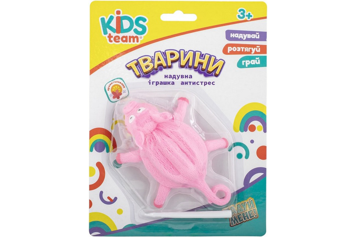 Детская надувная игрушка антистресс Животные "Поросенок" CKS-10234C_4