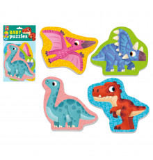 Мягкие бейби пазлы "Динозавры" VT1106-93 Укр