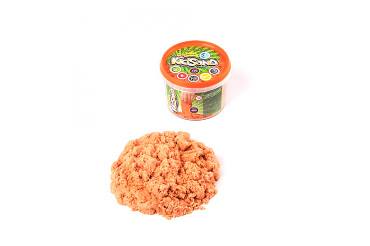 Набір креативної творчості "Кінетичний пісок "KidSand" KS-01-06, 400 гр Помаранчевий