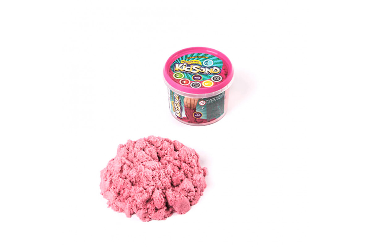 Набір креативної творчості "Кінетичний пісок "KidSand" KS-01-06, 400 гр Рожевий