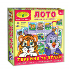 Настільна гра-лото "Тварини та птиці" 84382, 8 ігрових полів