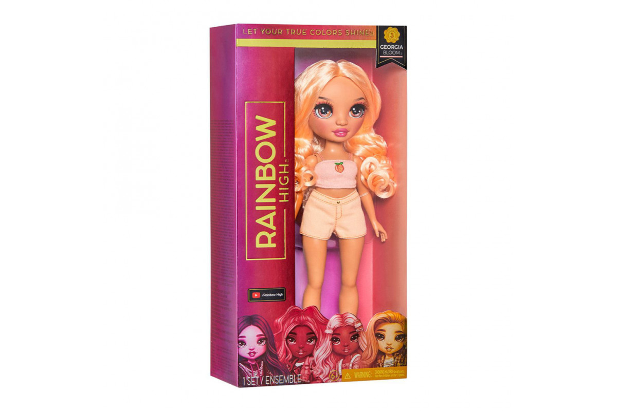 Дитяча ігрова лялька Персик Rainbow High 987970 серії "ОРР" з аксесуарами
