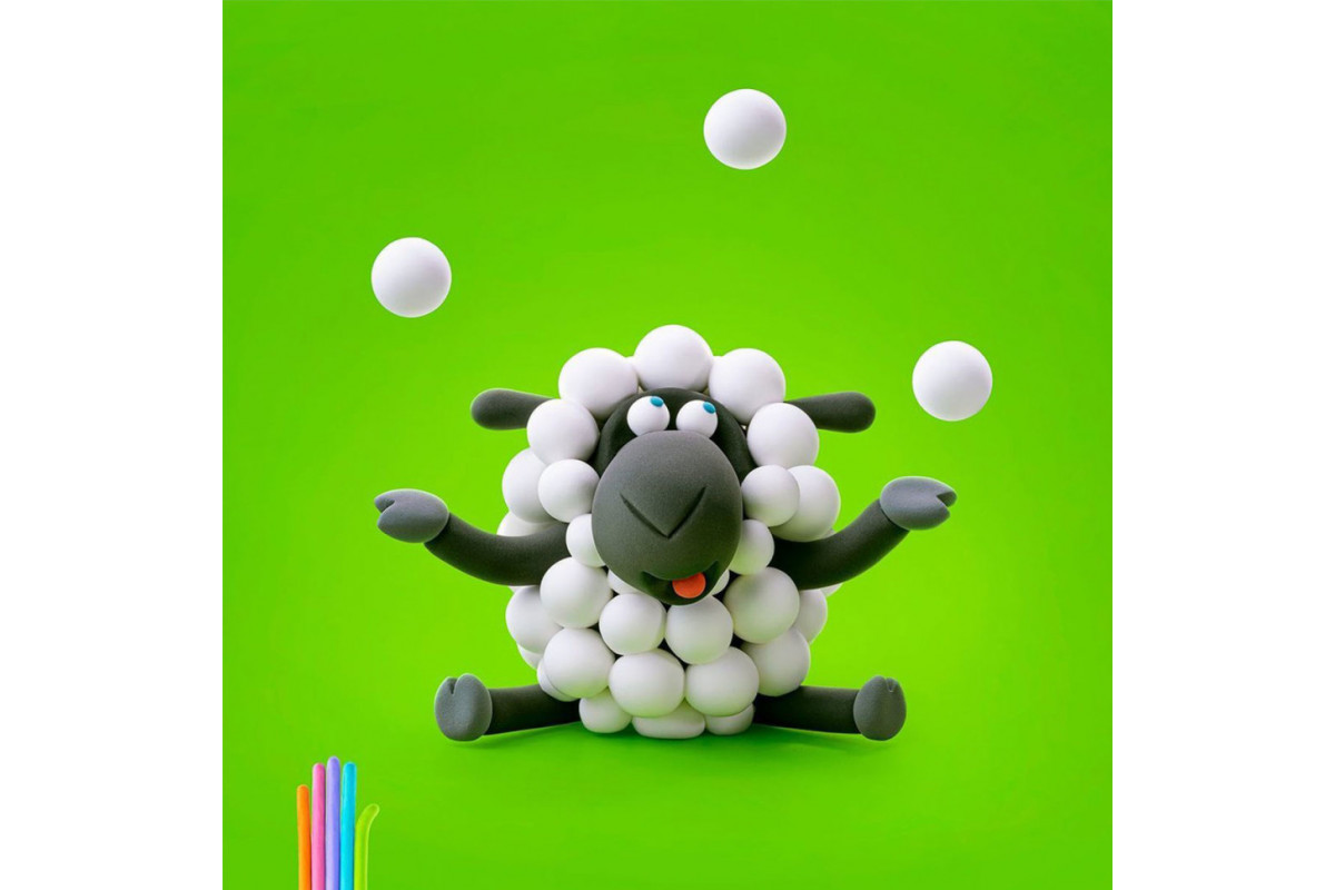 Набор самозатвердевающего пластилина ЛИПАКА – Коровка, пёсик, овца 60024-UA01