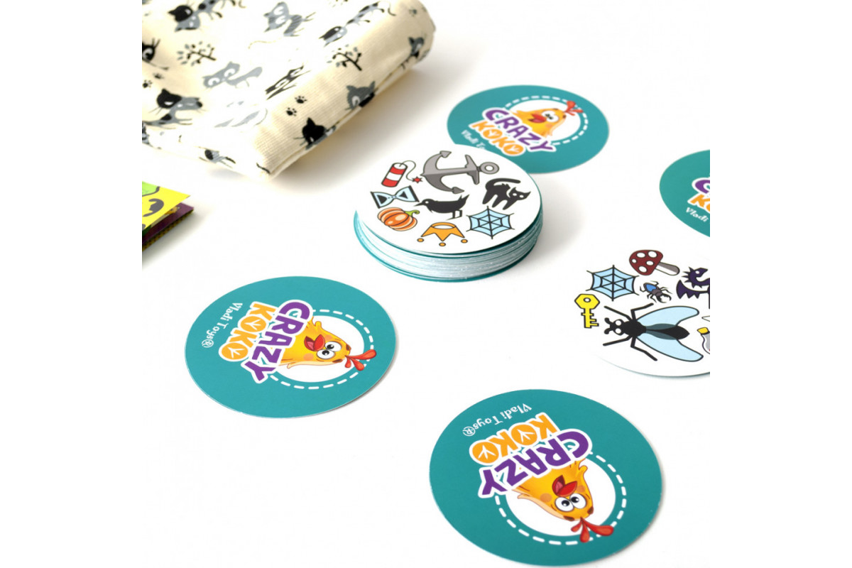 Детская настольная игра в мешочке "Хлоп! Хвать!" VT8077-13, 56 карточек