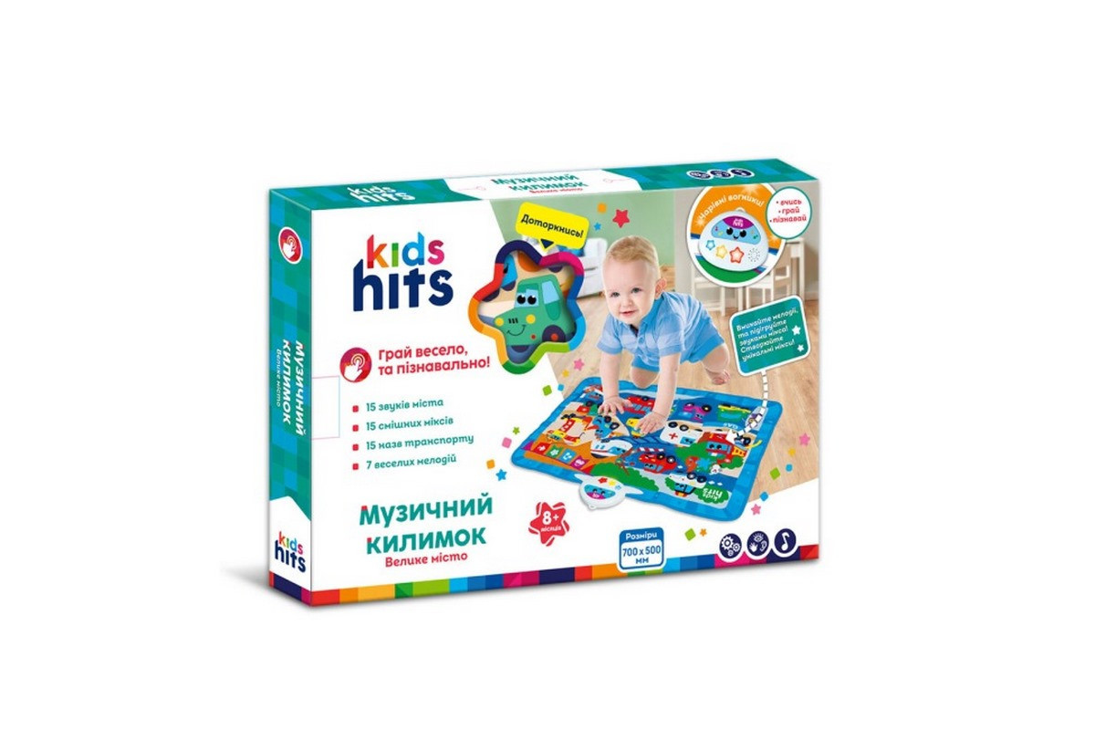 Килимок розвиваючий "Велике місто" KH04-004 звуки тварин, вірші