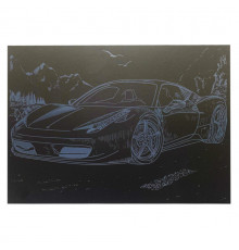 Гравюра А4 "Спорткар-1" ГрА4-8с эконом вариант в пакете 29,7х21 см
