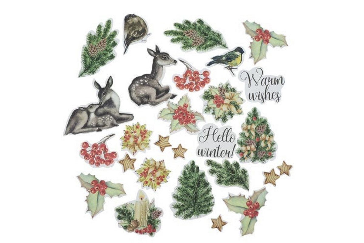 Набор для создания 3-х рождественских открыток "Awaiting Christmas" FDGCK-036