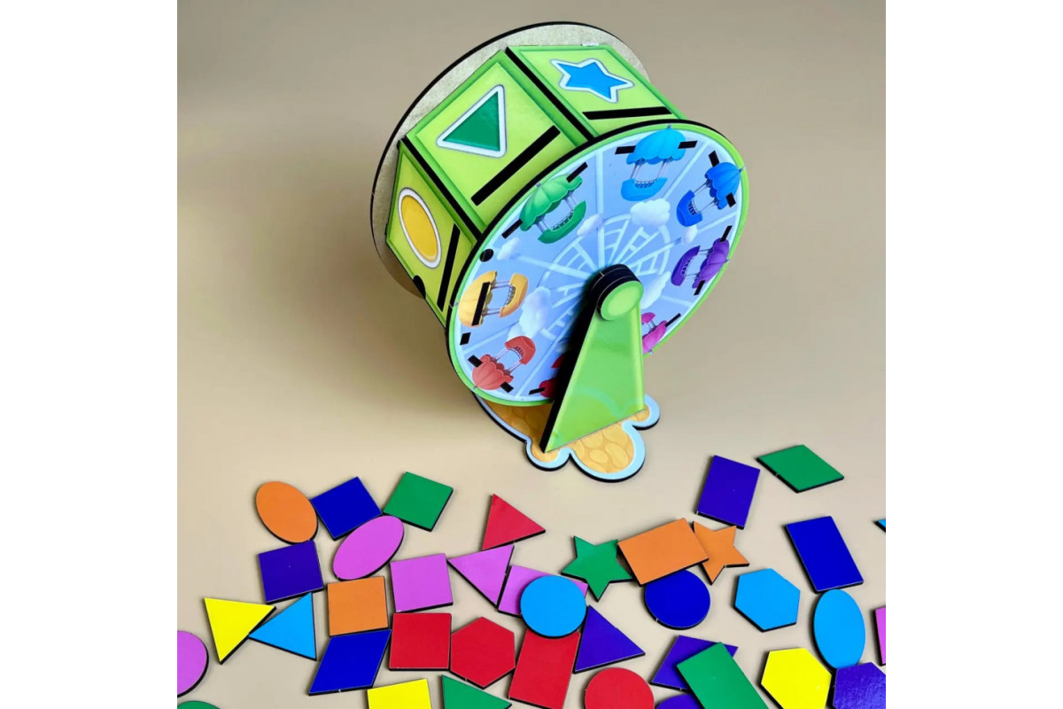 Деревянный сортер "Барабан" Ubumblebees (ПСФ135) PSF135 геометрические фигуры